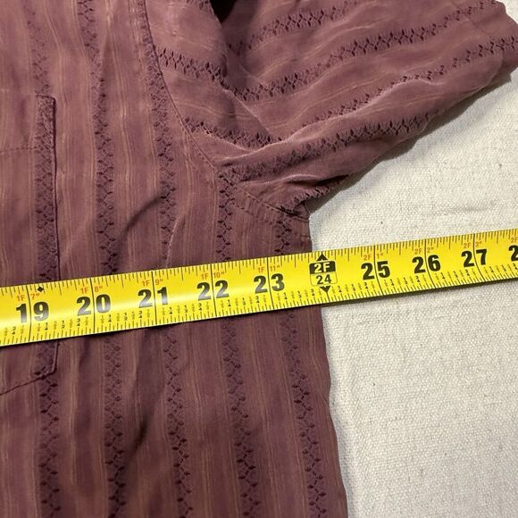 REI CO-OP Shirt Mens Large Red All Over Print Zoe Zag Utility Pockets Short - Picture 4 of 5